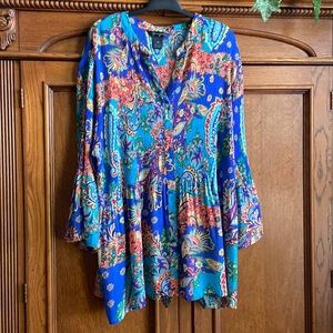 Pretty, Bright, multicolored Investments II blouse, 2x